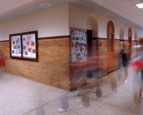 School Hallway - Students