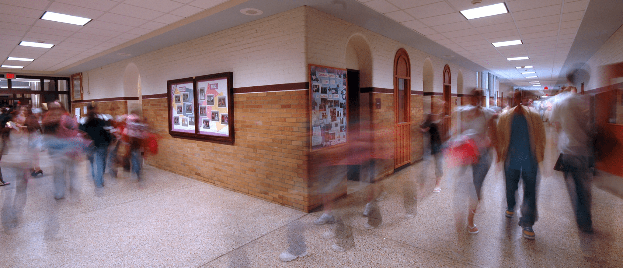 School Hallway - Students
