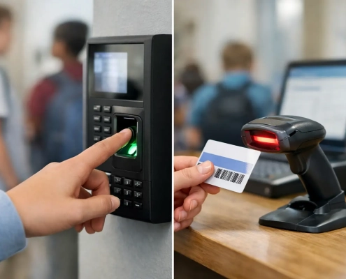 Biometric Versus Barcode Attendance for Schools